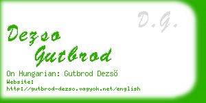dezso gutbrod business card